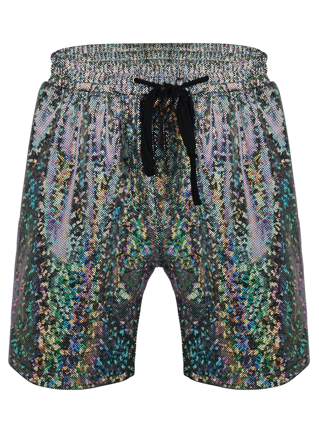 ULTIMATE HOLOGRAPHIC MENS SHORTS - SILVER