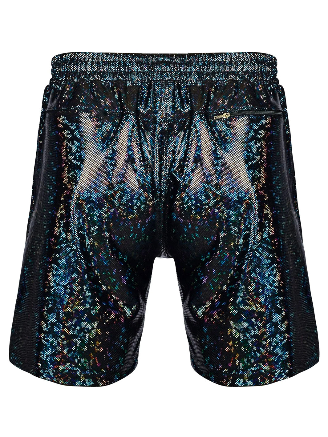 ULTIMATE HOLOGRAPHIC MENS SHORTS - SILVER