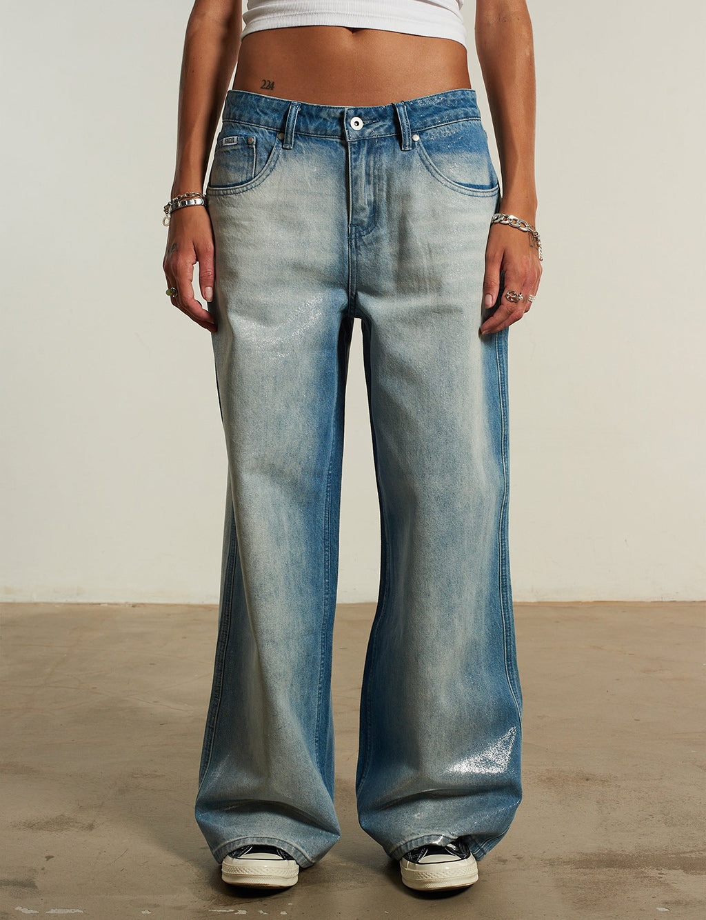 FOILED RELEASE JEANS
