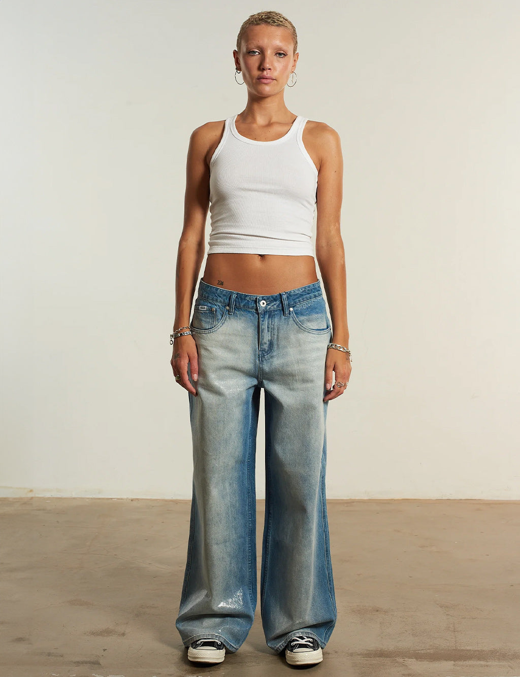 FOILED RELEASE JEANS