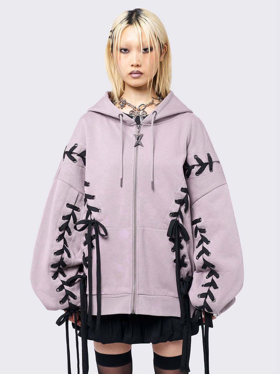 MIA PINK ZIP UP HOODIE