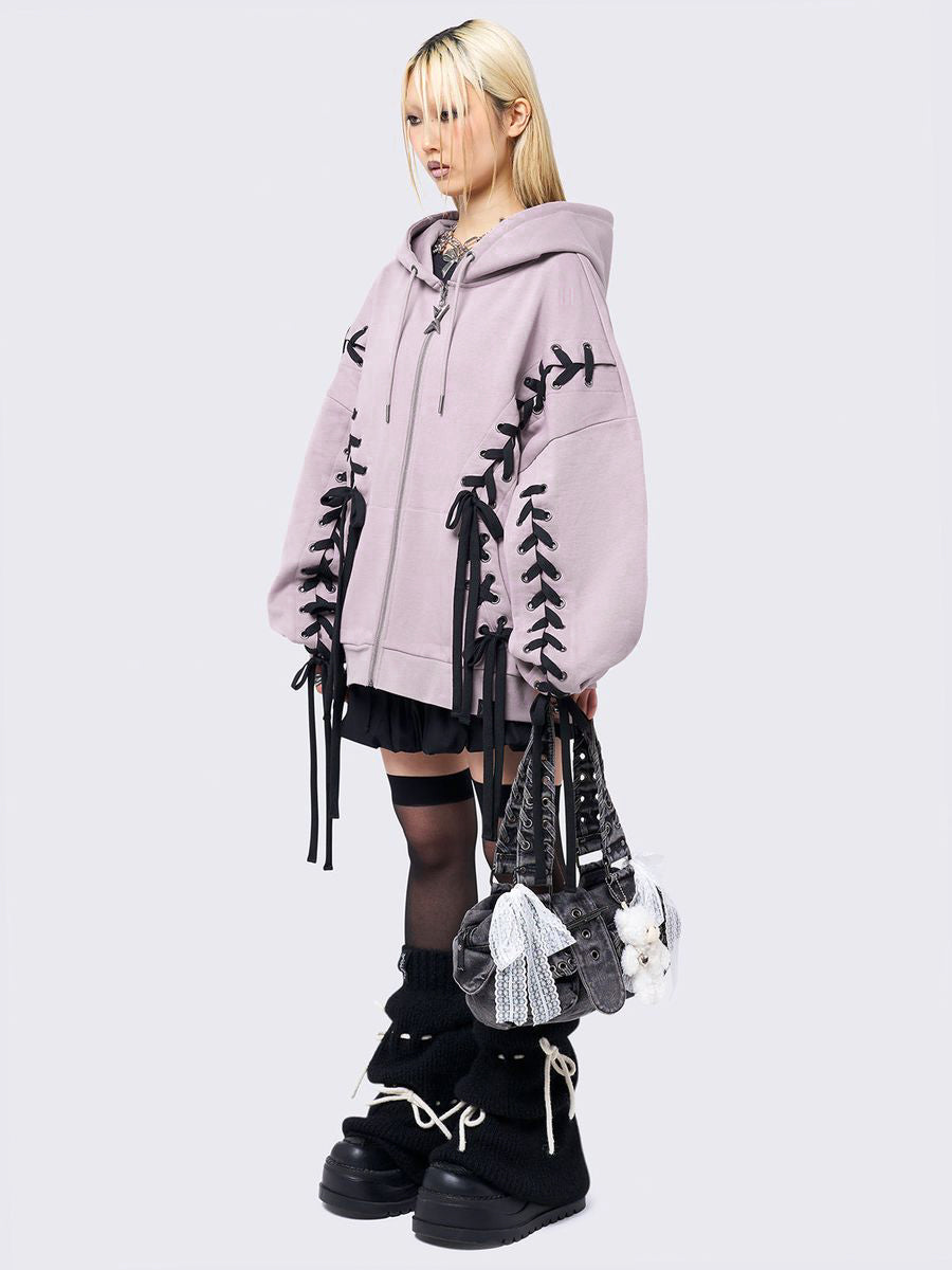 MIA PINK ZIP UP HOODIE