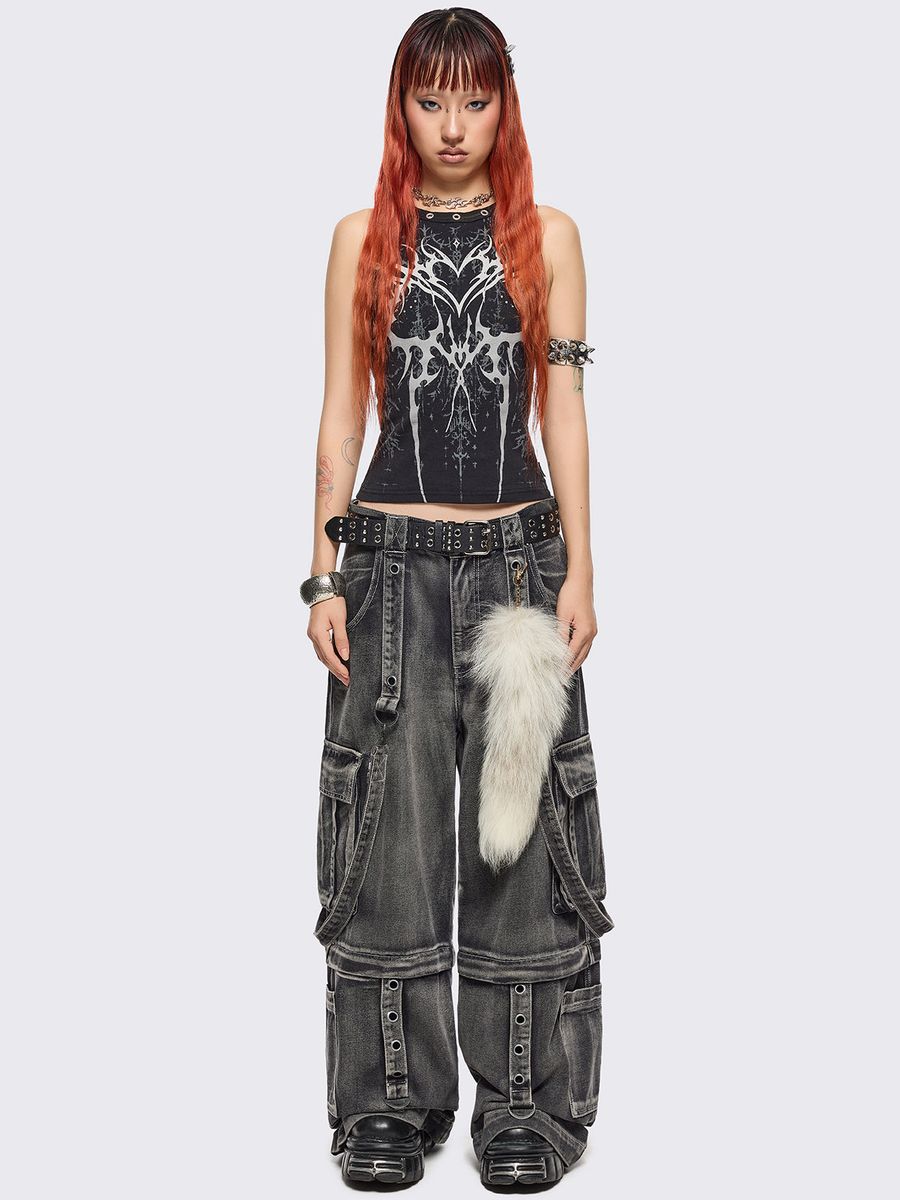 GLITCH HEART VEST TOP