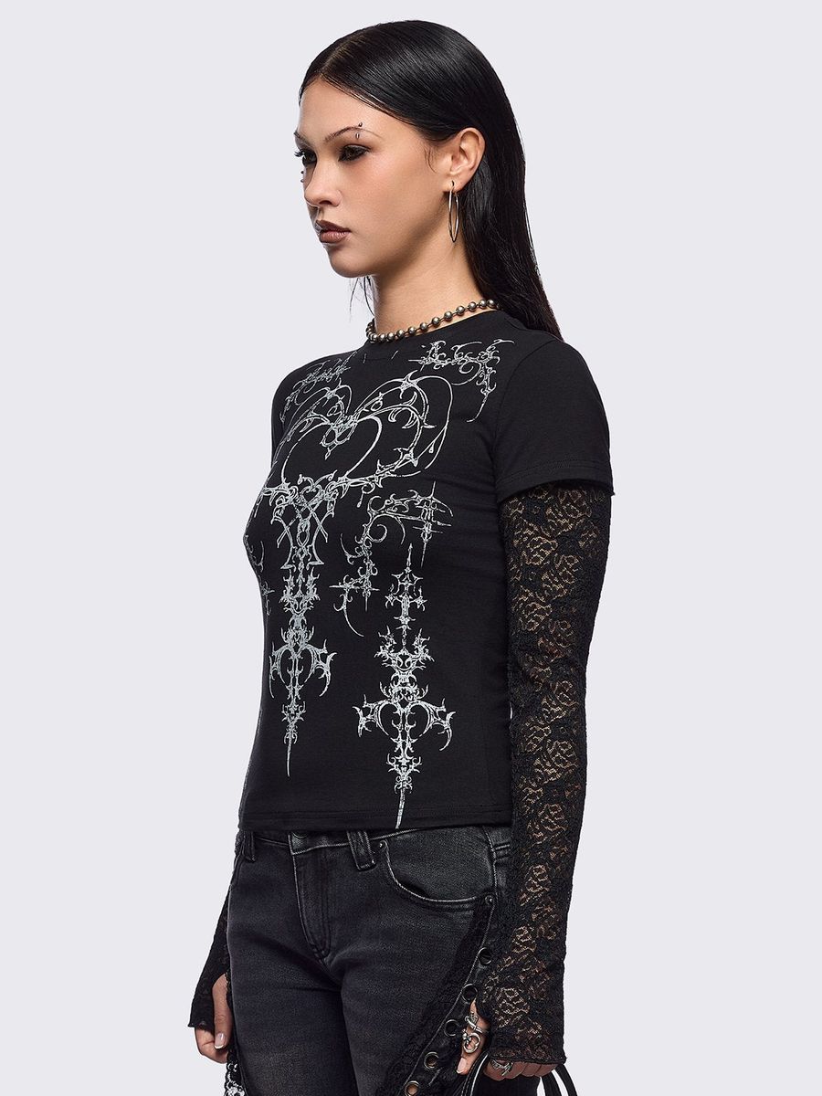 HEARTBREAKER LAYERED BABY TEE
