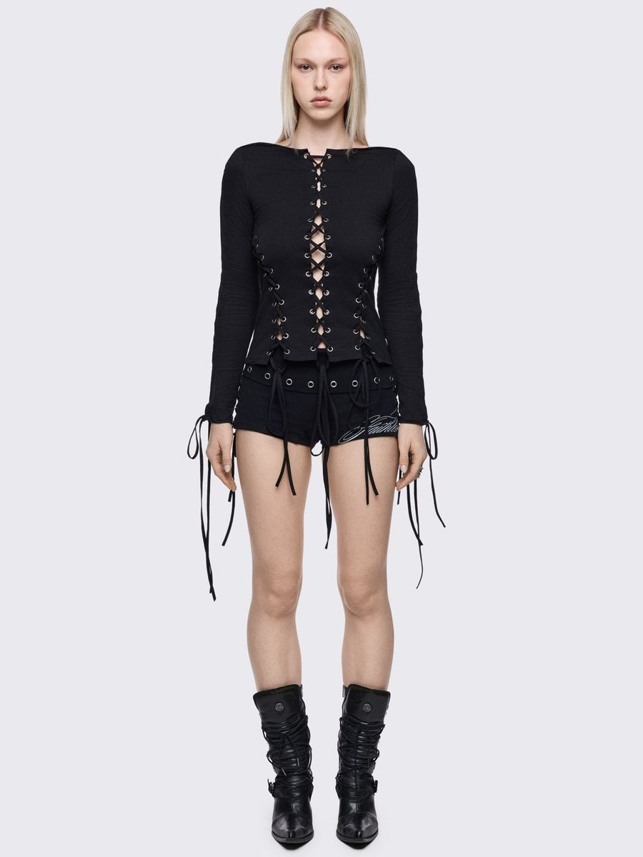 KALEE LACE UP TOP
