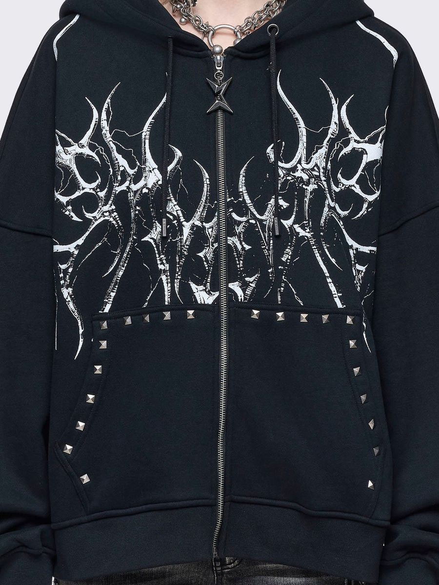 HEARTH OF HORNS ZIP UP HOODIE