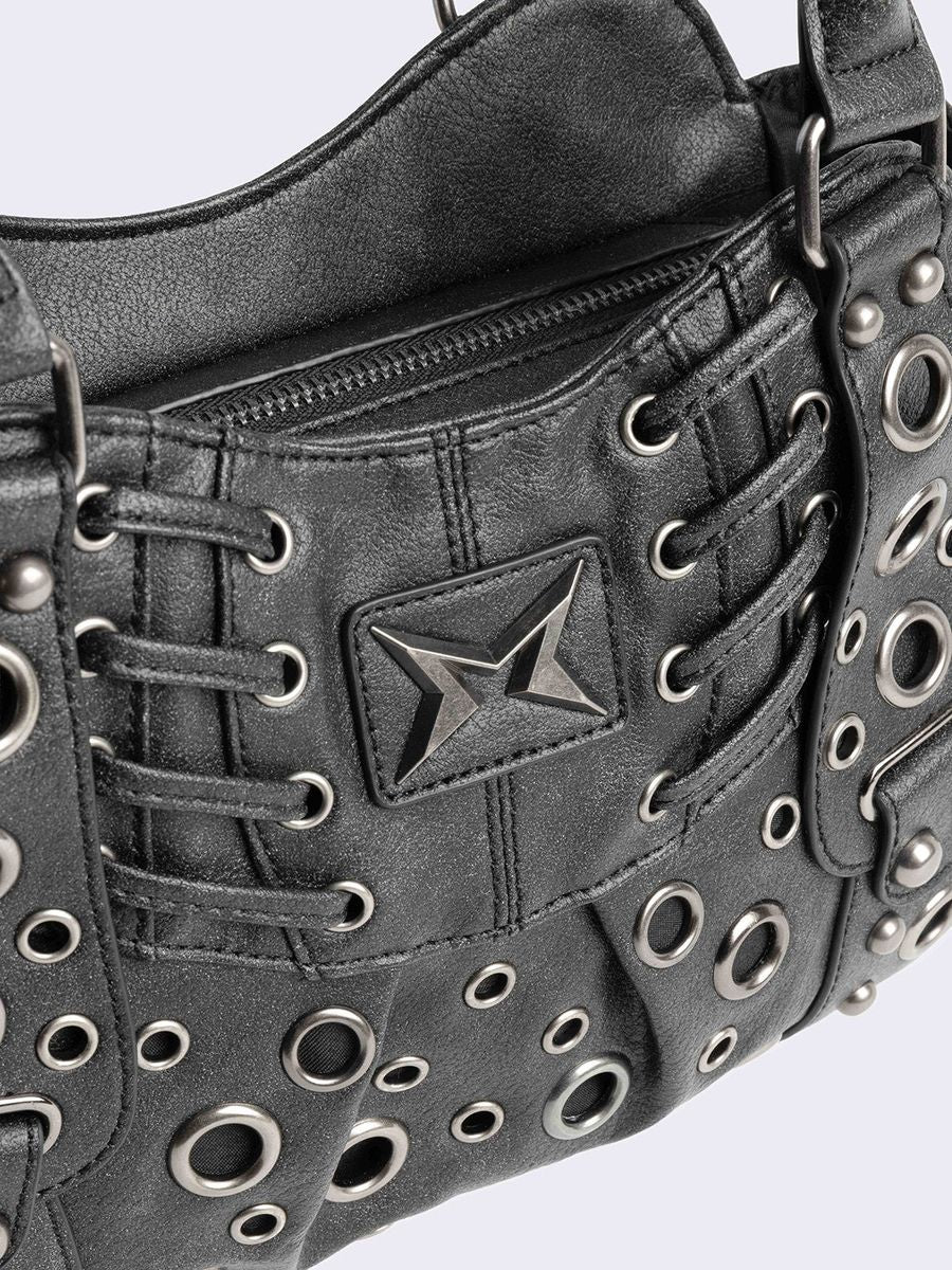 RIVET VEGAN SHOULDER BAG