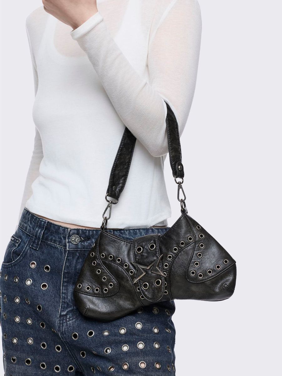 CHARLI VEGAN LEATHER BAGUETTE BAG