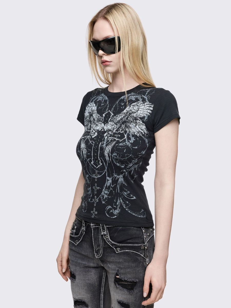 WINGED CROSS BABY TEE