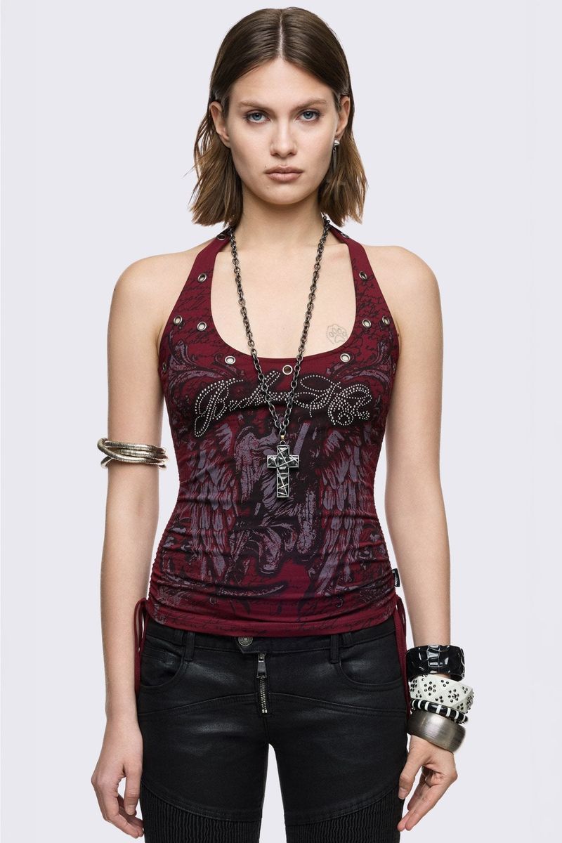 BROKEN HALO HALTER TOP