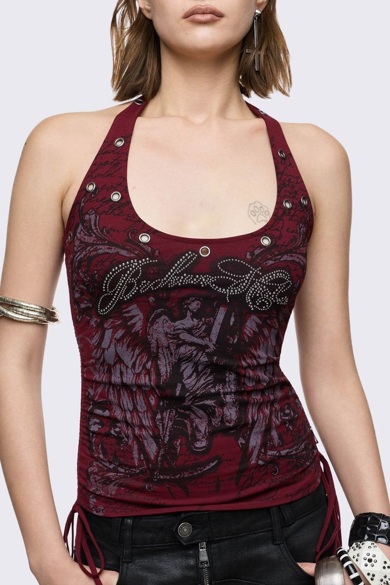 BROKEN HALO HALTER TOP