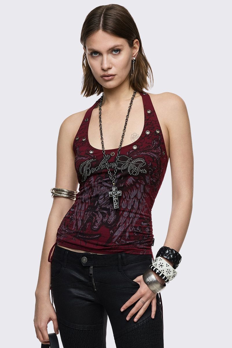 BROKEN HALO HALTER TOP