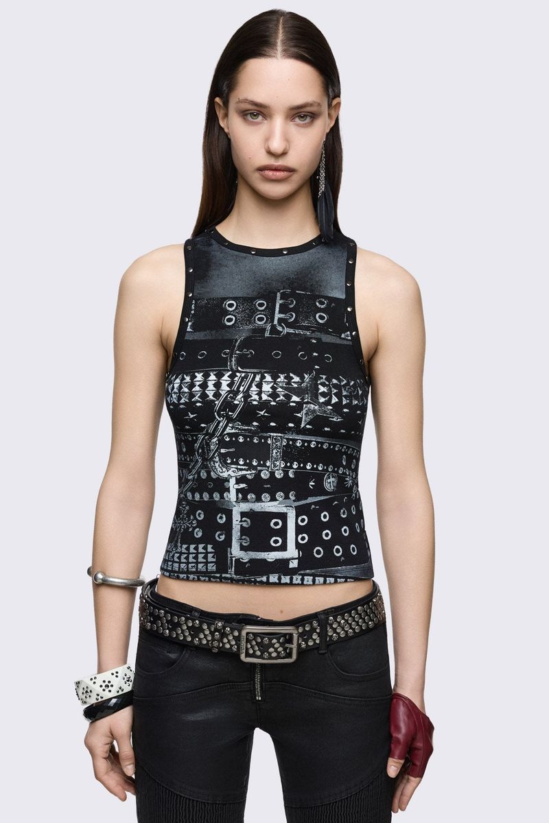 BUCKLED VEST TOP