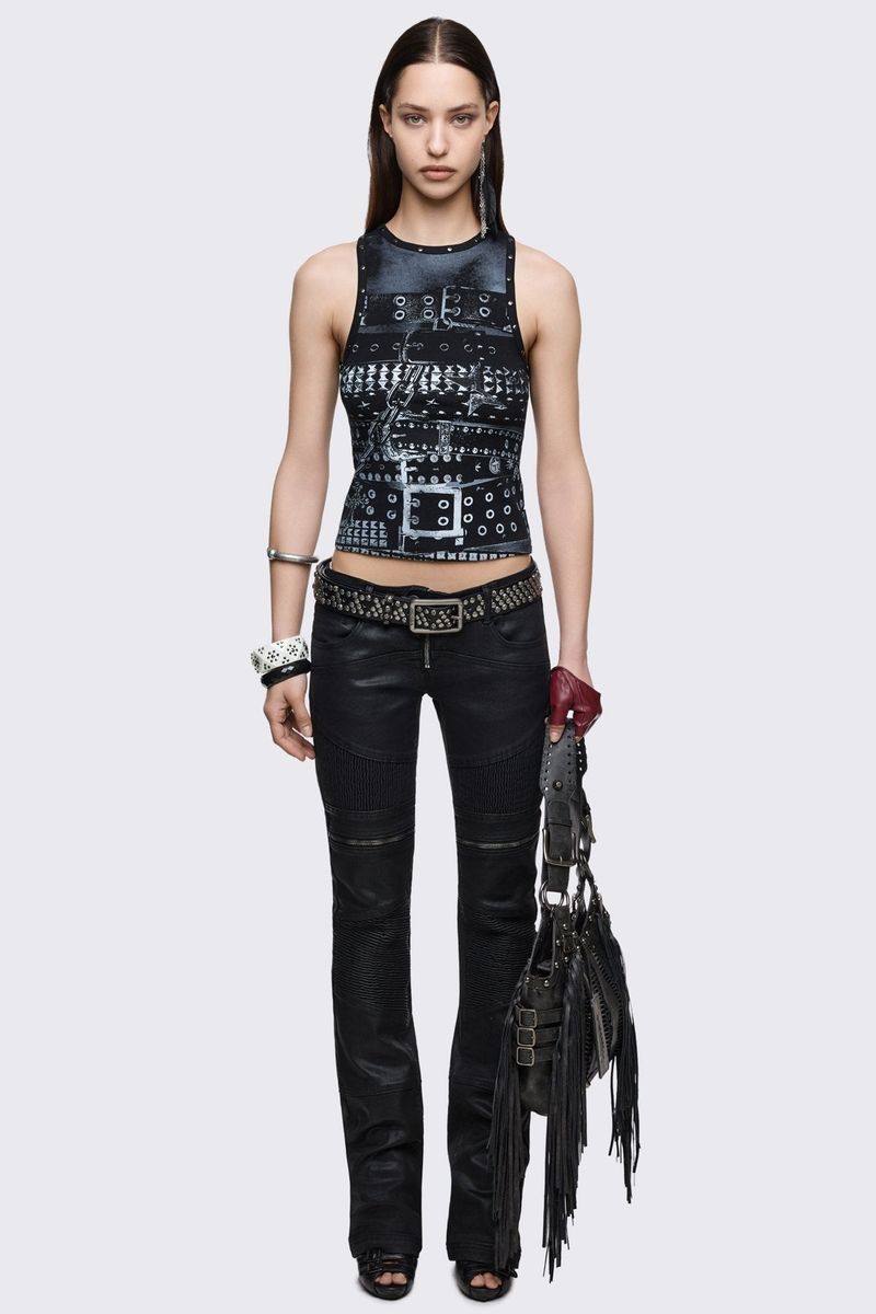 BUCKLED VEST TOP