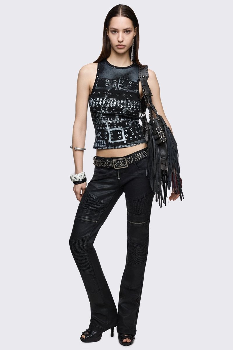 BUCKLED VEST TOP