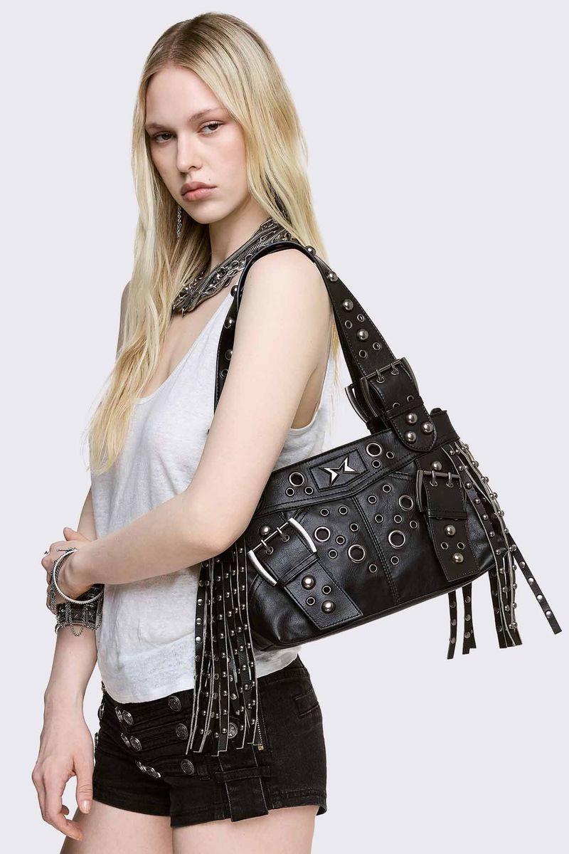 FERN VEGAN LEATHER SHOULDER BAG