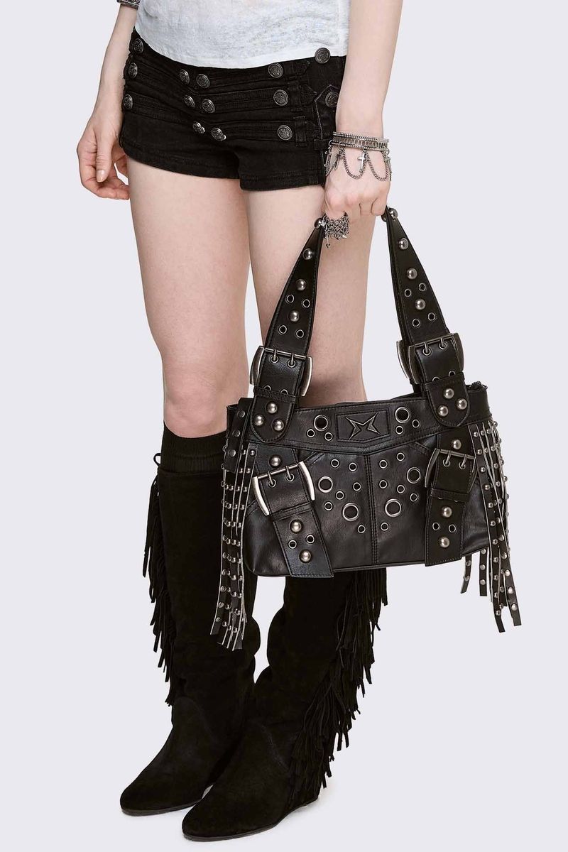 FERN VEGAN LEATHER SHOULDER BAG