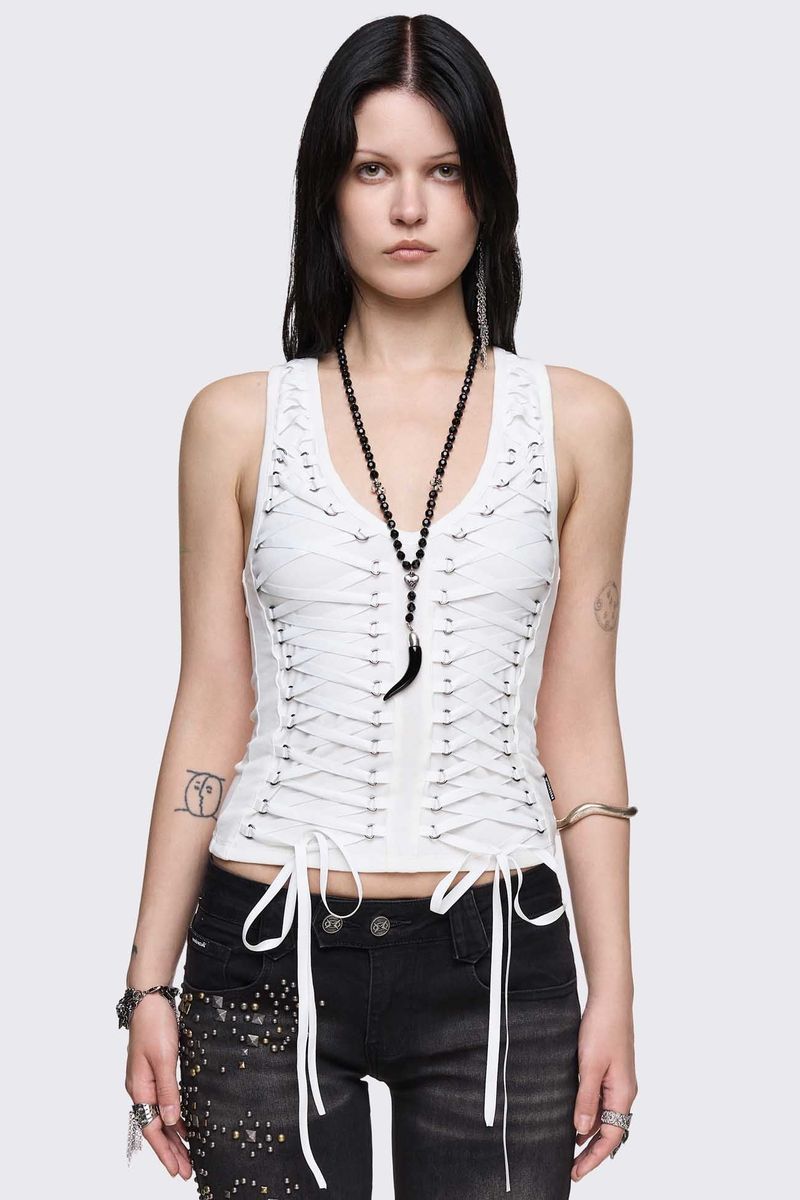 COURTNEY LACE UP TOP