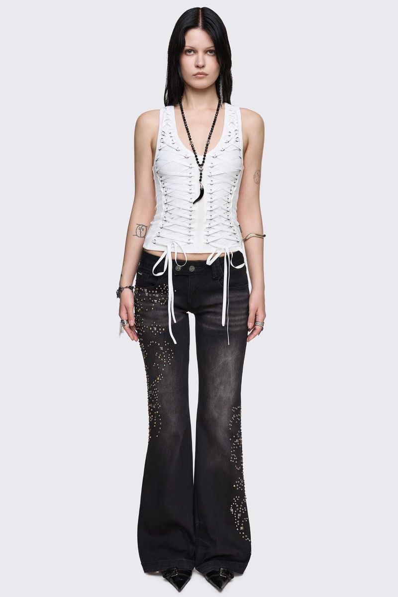 COURTNEY LACE UP TOP