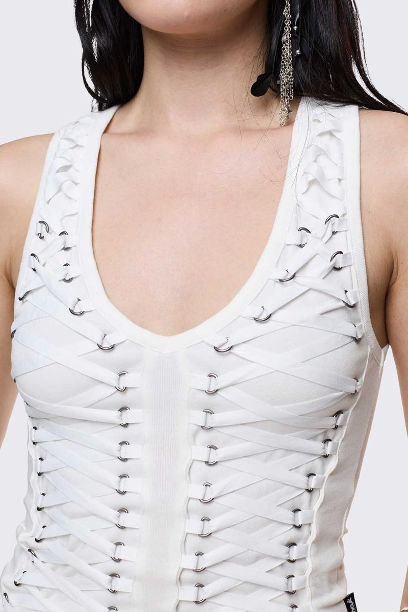 COURTNEY LACE UP TOP
