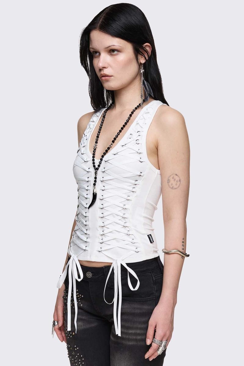 COURTNEY LACE UP TOP