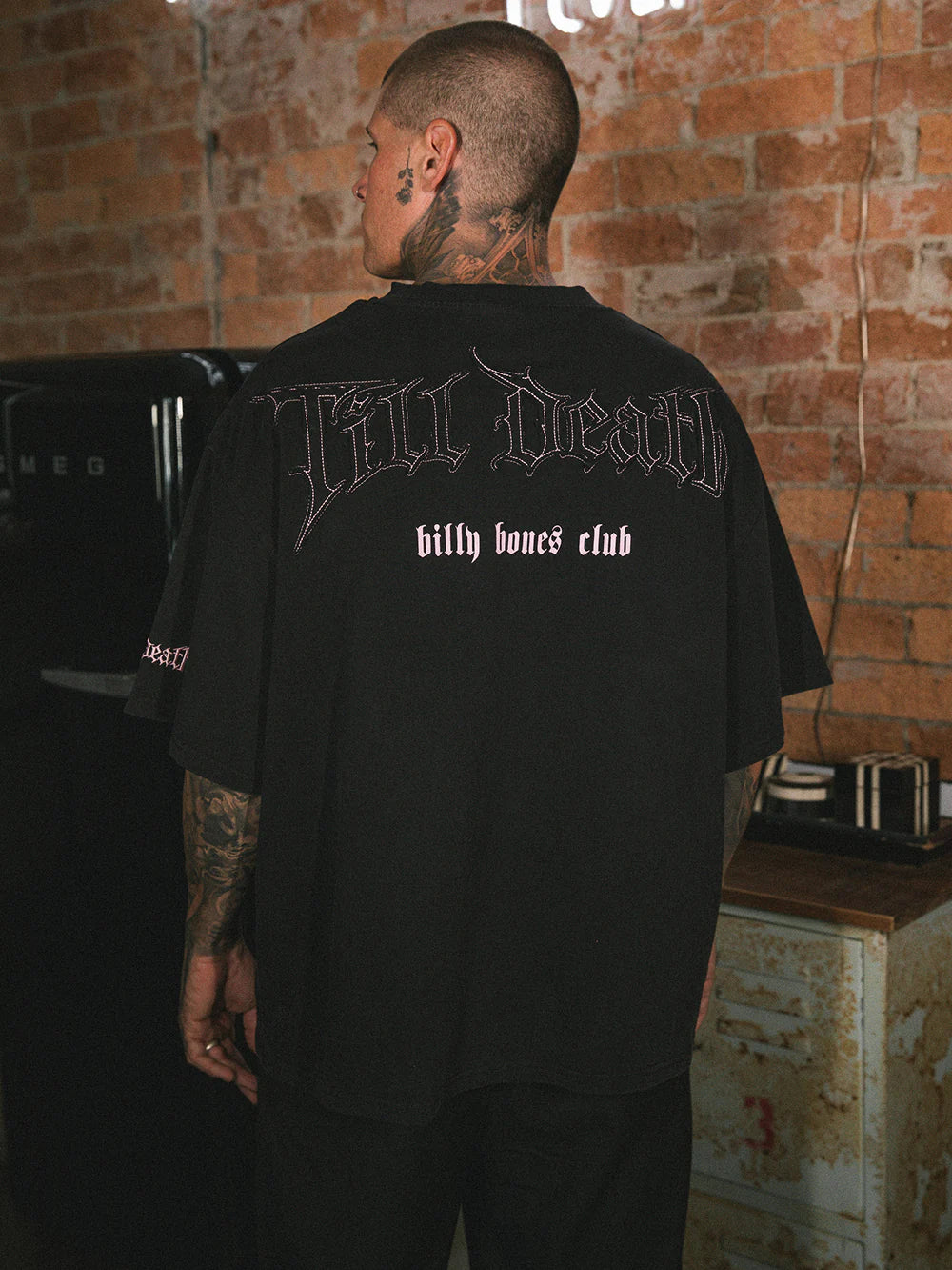 TILL DEATH 4.0 STEEZE TEE - WASHED BLACK