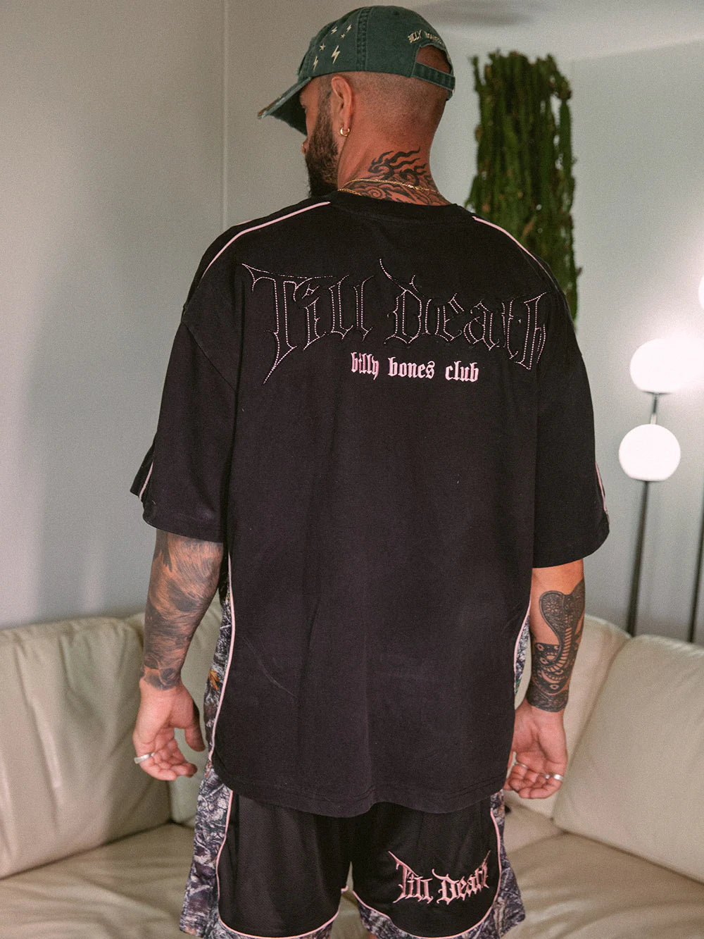 TILL DEATH CAMO PANEL TEE - VINTAGE BLACK