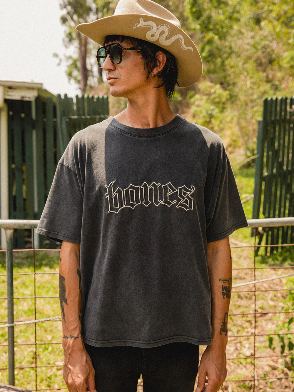 LUCKY AS F*CK TEE - WASHED BLACK