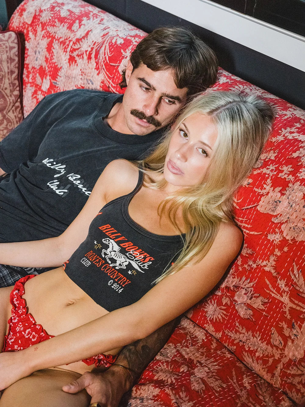 FLAMED RIDER RIB CROP - VINTAGE BLACK