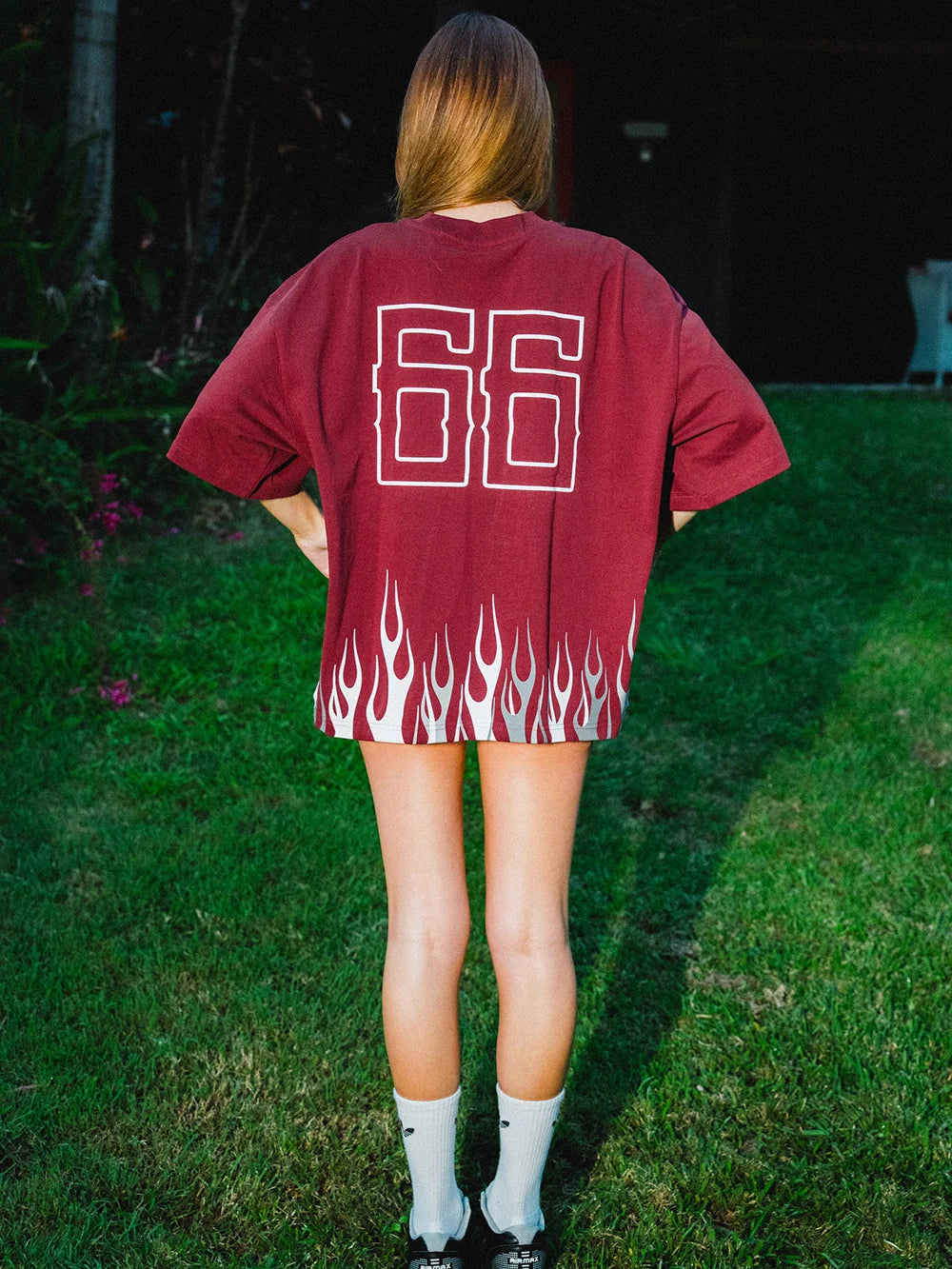 BURNER BOXY TEE - MAROON