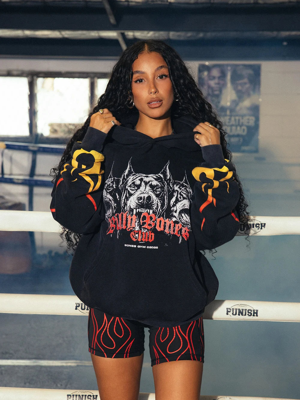 DEATHLIFTING BURNER HOODIE - BLACK/FLAME