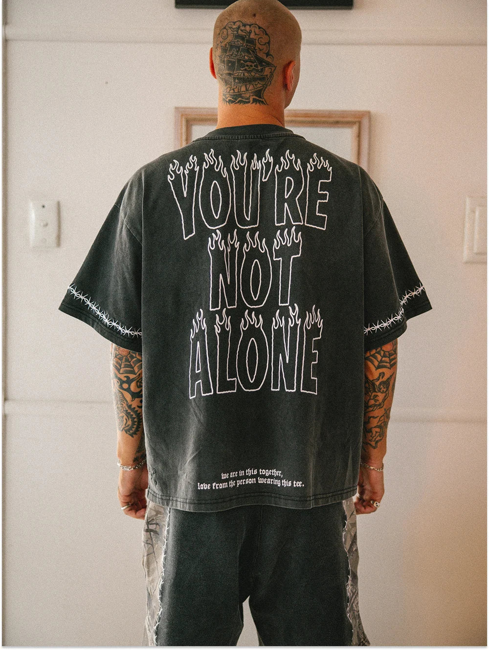 IN IT TOGETHER TEE - SUNFADED BLACK