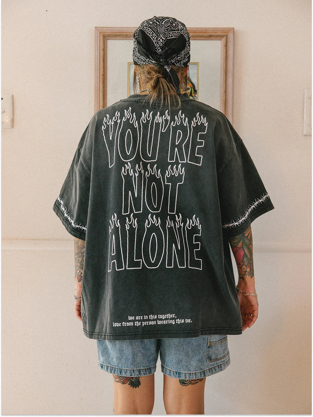 IN IT TOGETHER TEE - SUNFADED BLACK