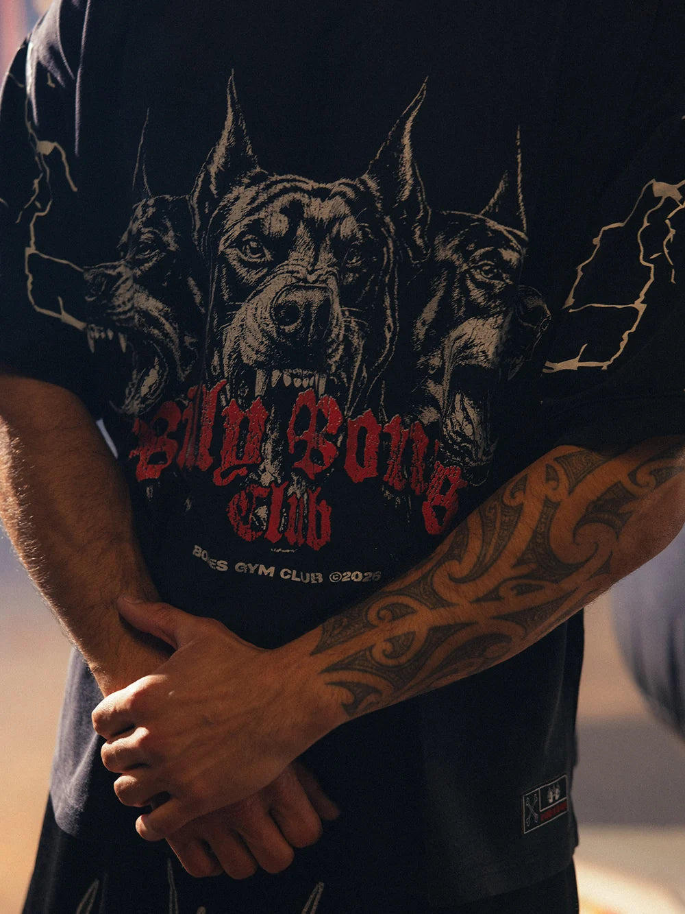 ALL BARK GYM TEE - WASHED BLACK