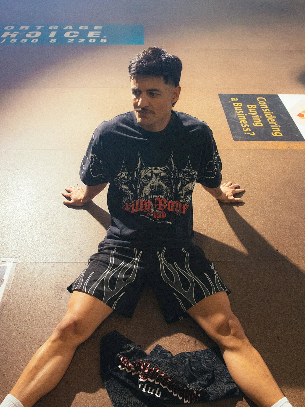 ALL BARK GYM TEE - WASHED BLACK