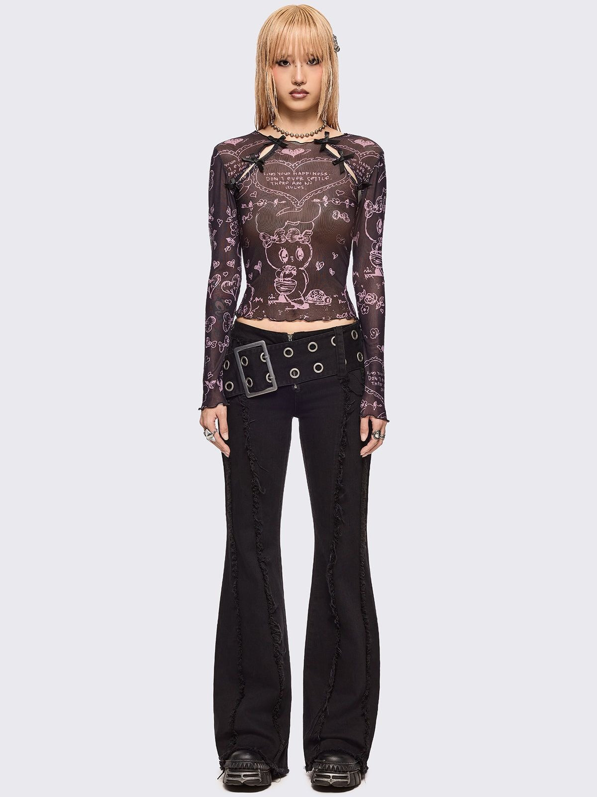 MINGA x ESTHER BUNNY MESH TOP