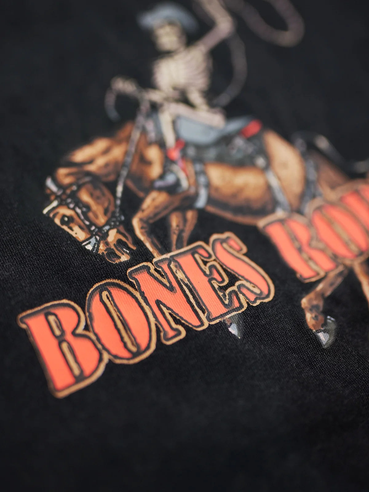 BONES RODEO BABY TEE - WASHED BLACK