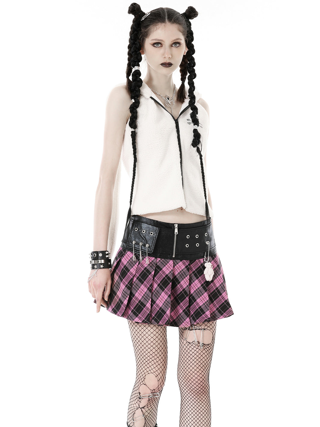 CLUB RAT PLAID MINI SKIRT