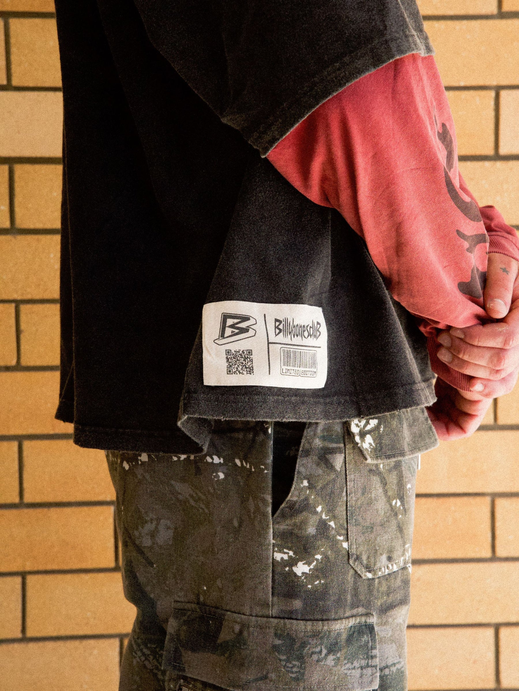 OILCHANGE 2.0 LAYERED TEE - BLACK/RED