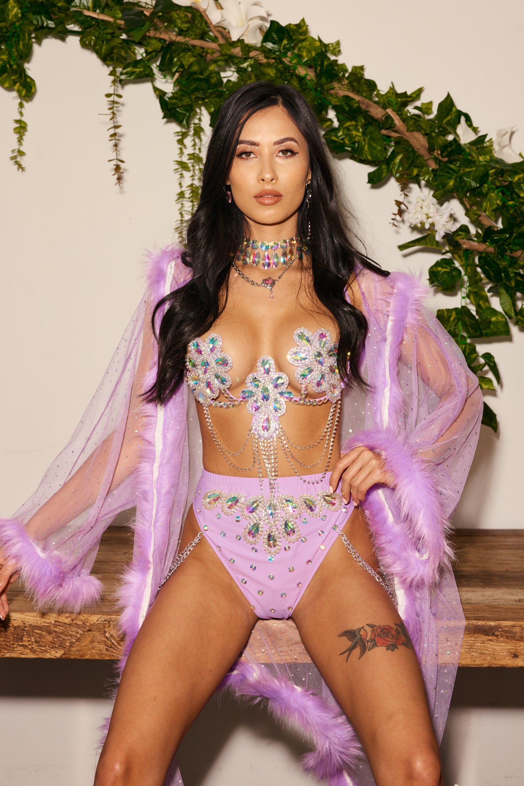 Lilac Fantasy High Cut Bottoms