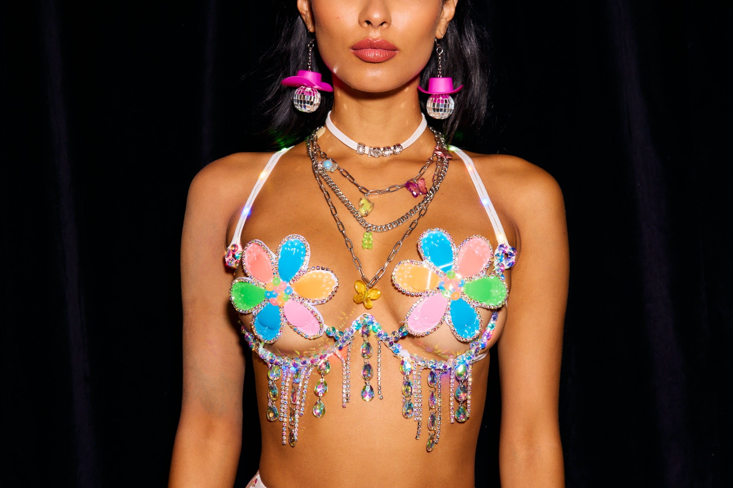 Electric Daisy LED Light Up Carnival Bra