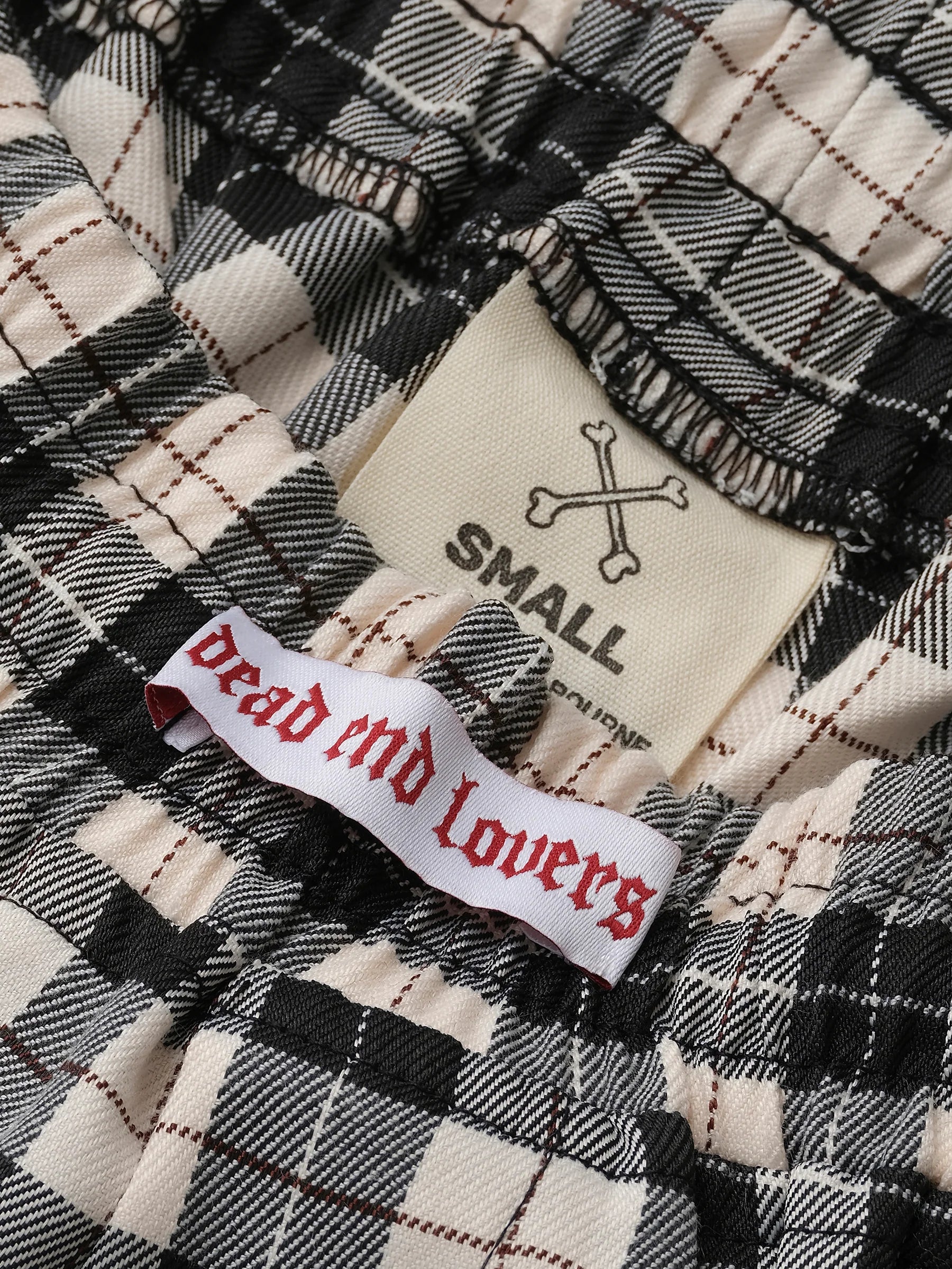 DEAD END CHECK BOXER SHORTS - GREY