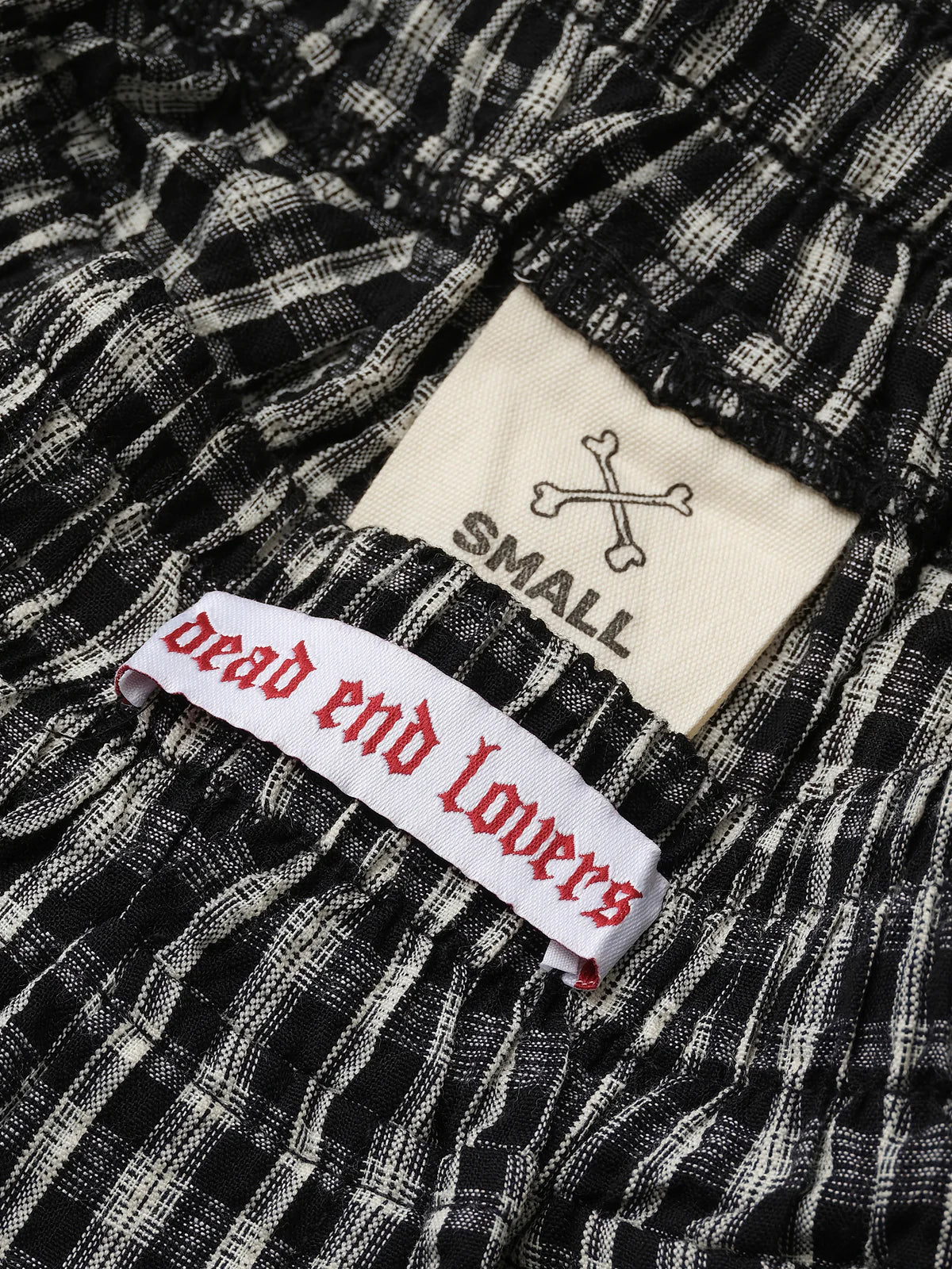 DEAD END CHECK BOXER SHORTS - BLACK