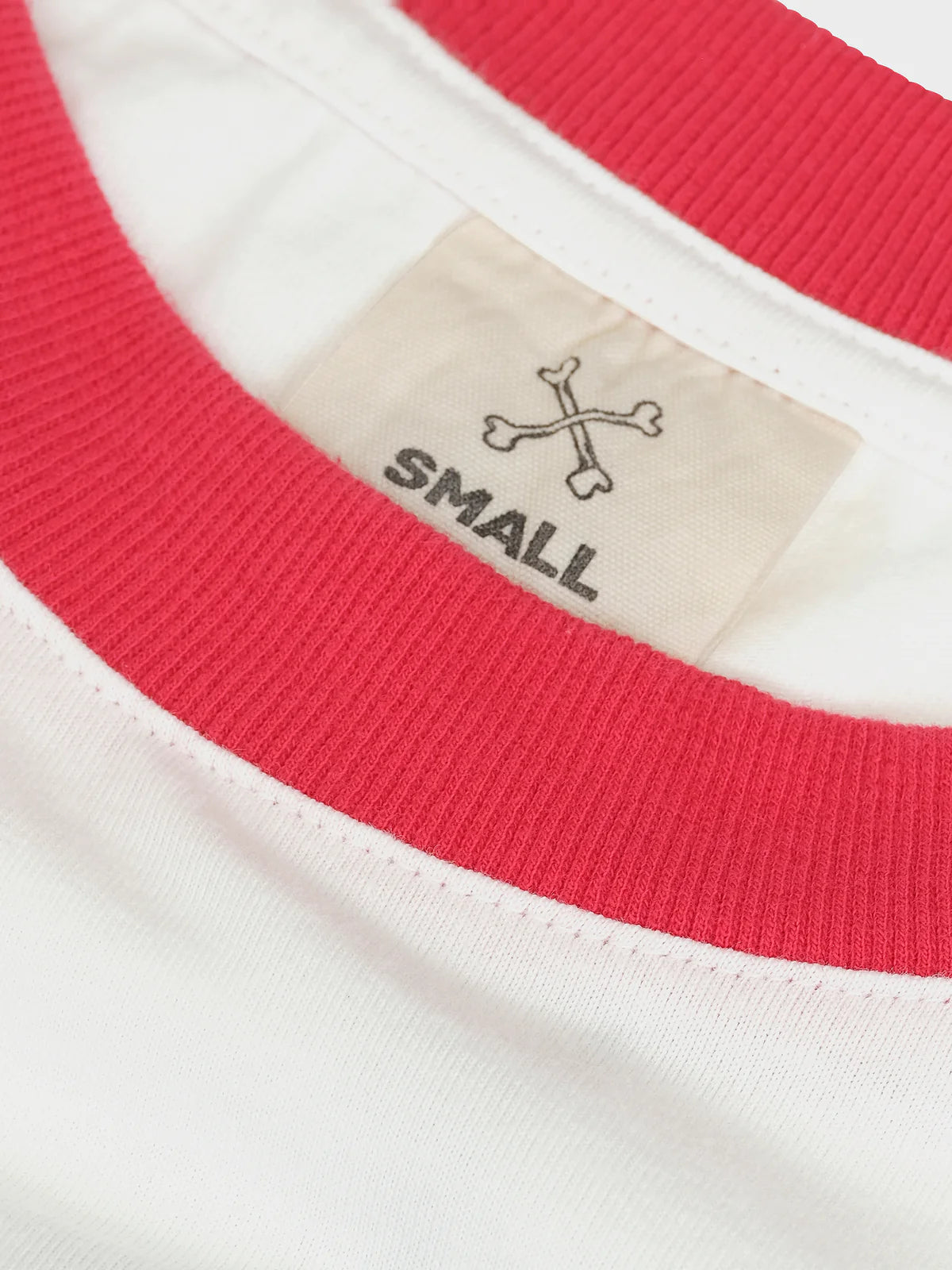 BONES CLASSIC RINGER TEE - VINTAGE WHITE/RED