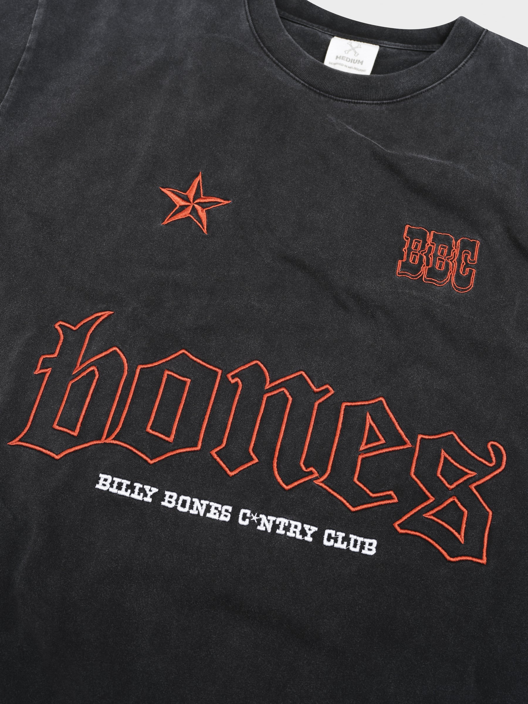COWBOY LOGO TEE - VINTAGE BLACK/RED