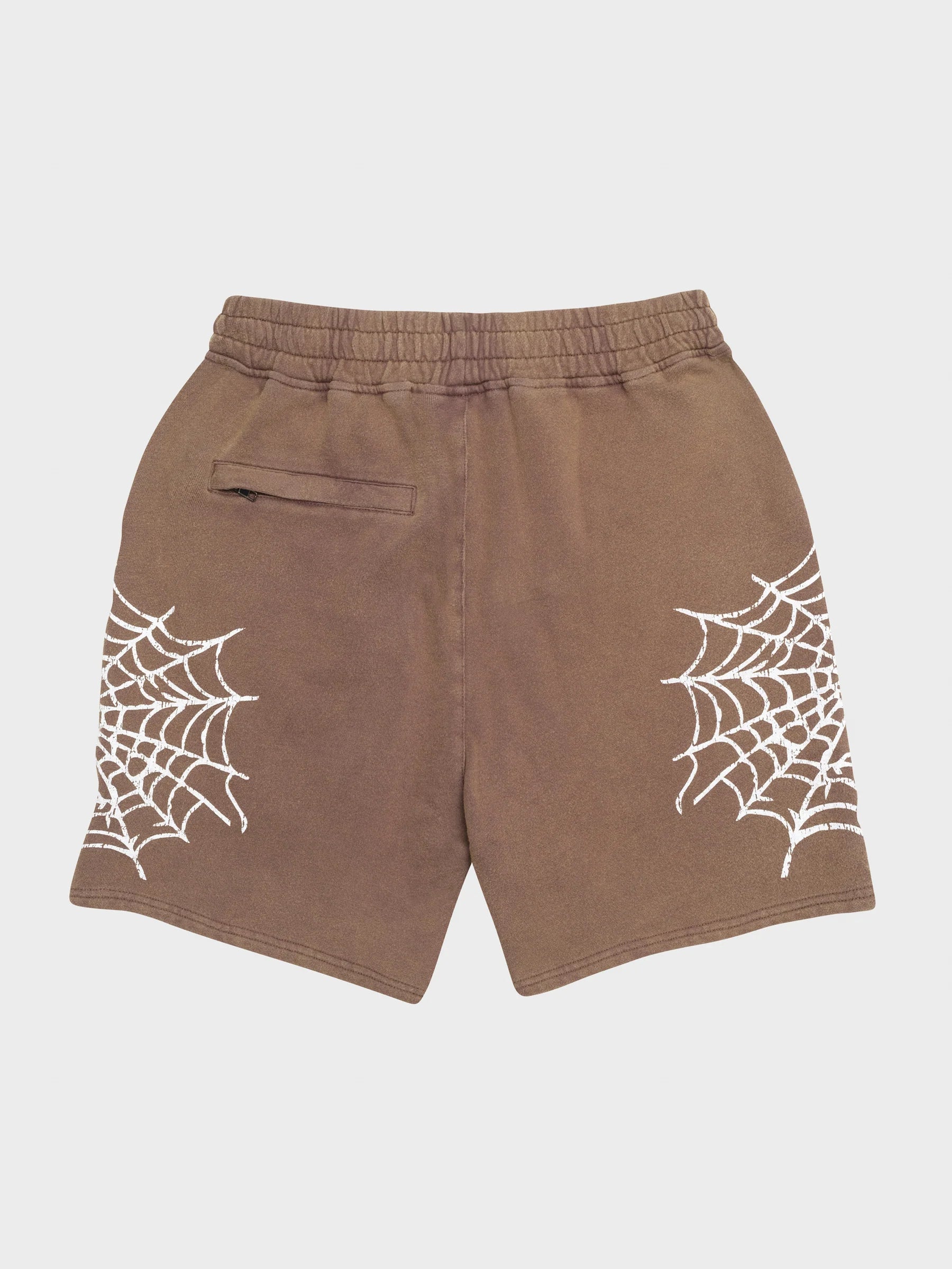 WEBBED JERSEY SHORTS - WASHED BROWN