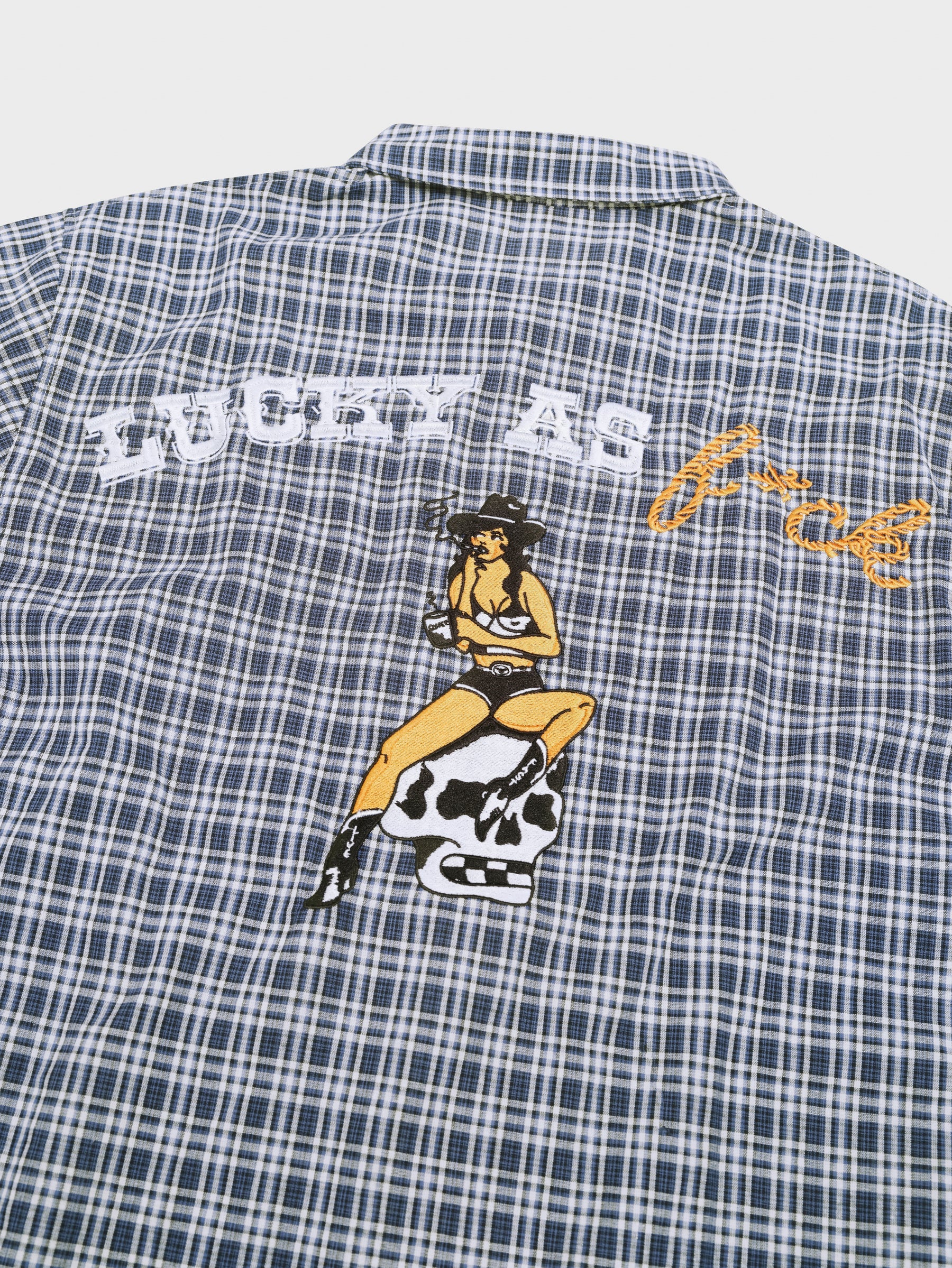 BONES CHECK RODEO 2.0 SHIRT - BLUE