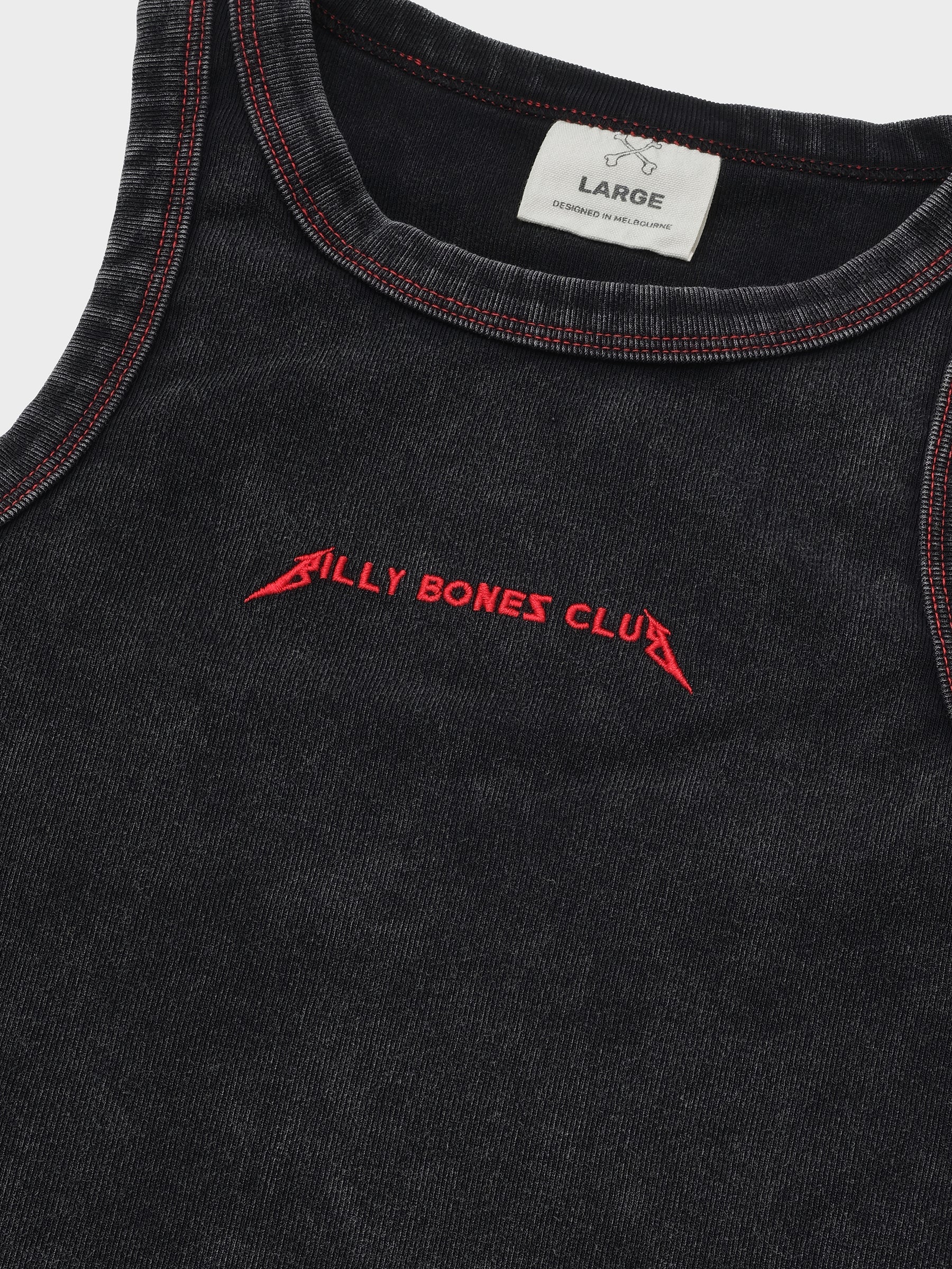 MOSHPIT SINGLET - WASHED BLACK