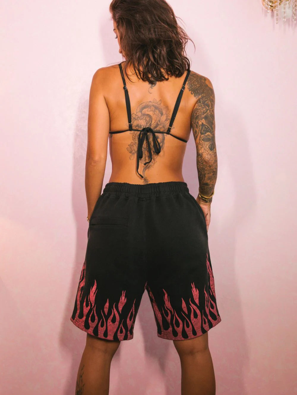 TILL DEATH BURNER JERSEY SHORTS - PINK