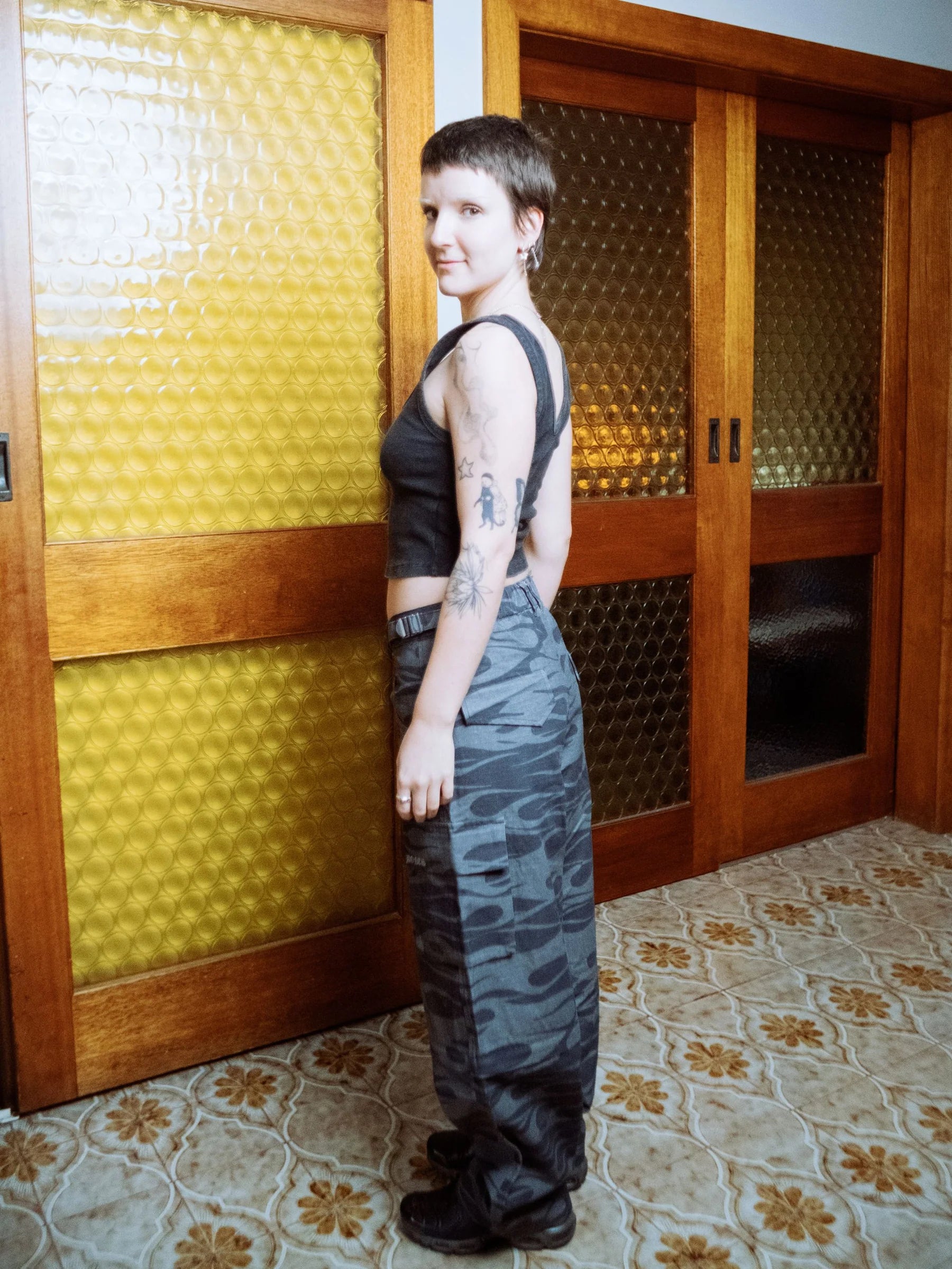 NIGHT FLAME CONVERTIBLE PANTS - BLACK CAMO